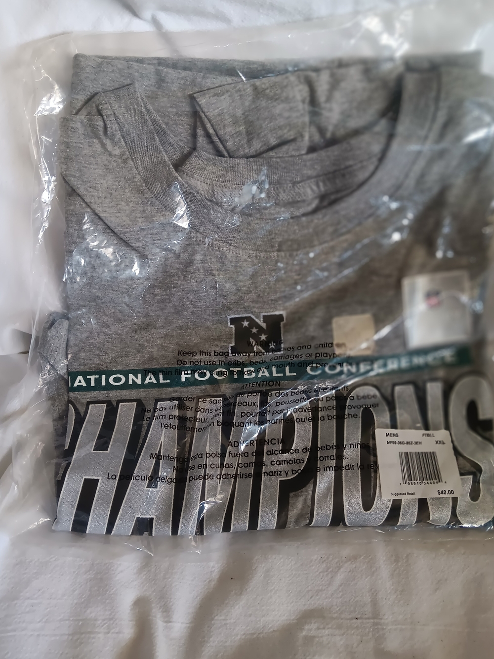 Philadelphia Eagles NFC Chsmpions Trophy Club Tshirt New